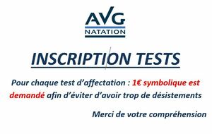 Inscriptions pour les tests