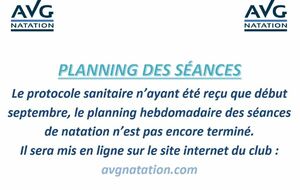 Planning des séances