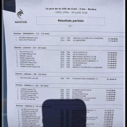 Coupe de France eau libre à Creil