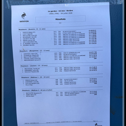 Coupe de France eau libre à Creil